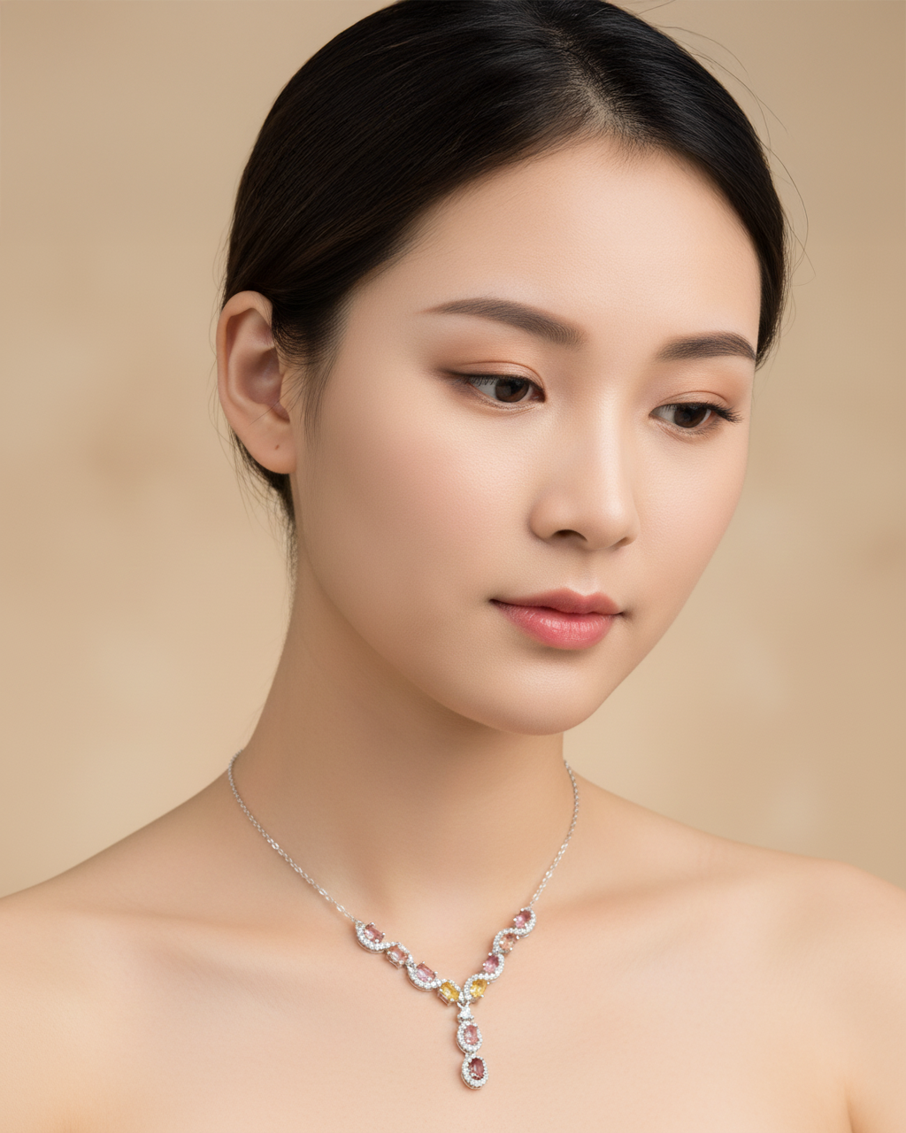 Radiant Bloom Tourmaline Necklace