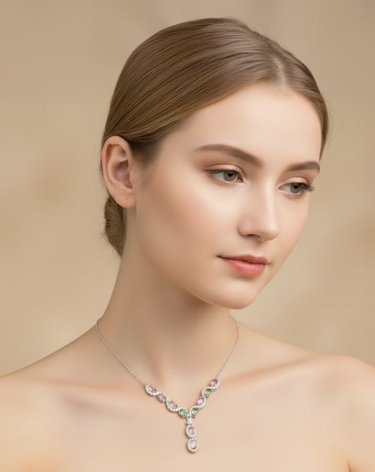 Radiant Bloom Tourmaline Necklace