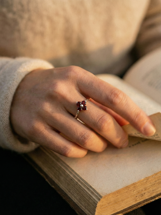 Garnet Stillness Ring