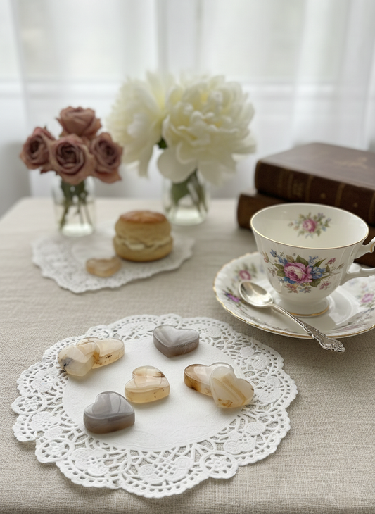 Agate Heart Pocket Stone