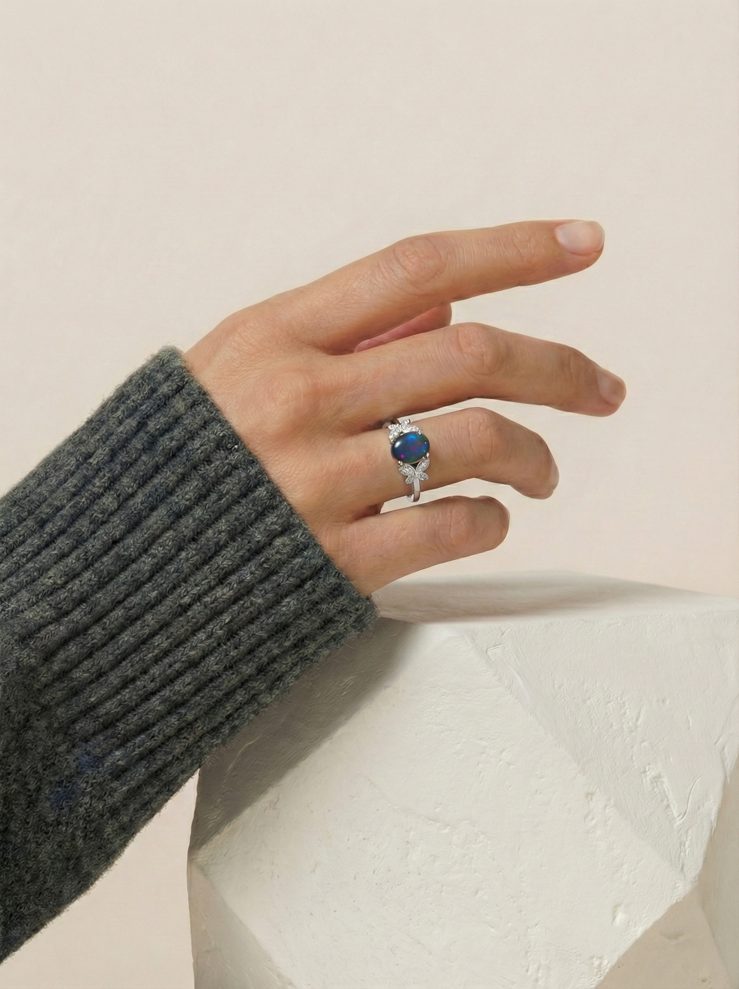 Obsidian Still Ring